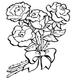 着色页: 一束鲜花 (自然) #160989 - 免费可打印着色页
