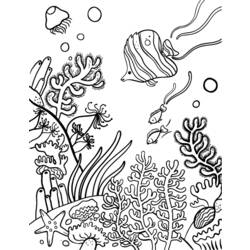 着色页: 珊瑚 (自然) #162940 - 免费可打印着色页