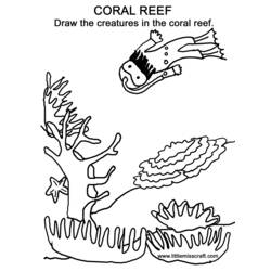 着色页: 珊瑚 (自然) #163009 - 免费可打印着色页