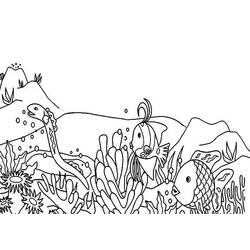 着色页: 珊瑚 (自然) #163014 - 免费可打印着色页