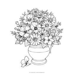 着色页: 花卉 (自然) #155017 - 免费可打印着色页