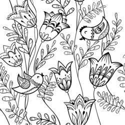着色页: 花卉 (自然) #155053 - 免费可打印着色页
