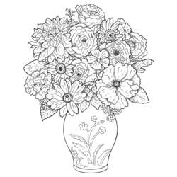 着色页: 花卉 (自然) #155075 - 免费可打印着色页