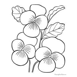 着色页: 花卉 (自然) #155085 - 免费可打印着色页