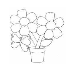 着色页: 花卉 (自然) #155101 - 免费可打印着色页