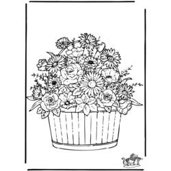 着色页: 花卉 (自然) #155120 - 免费可打印着色页