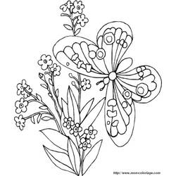 着色页: 花卉 (自然) #155125 - 免费可打印着色页