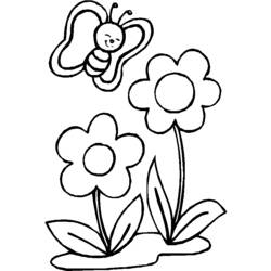 着色页: 花卉 (自然) #155154 - 免费可打印着色页