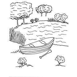 着色页: 湖 (自然) #166069 - 免费可打印着色页