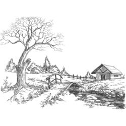 着色页: 农村 (自然) #165765 - 免费可打印着色页