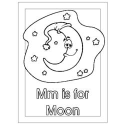 着色页: 月亮 (自然) #155774 - 免费可打印着色页