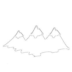 着色页: 山 (自然) #156484 - 免费可打印着色页