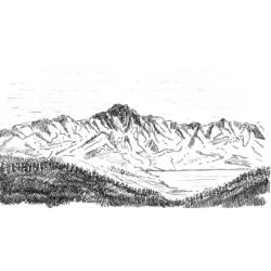 着色页: 山 (自然) #156548 - 免费可打印着色页