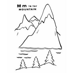 着色页: 山 (自然) #156689 - 免费可打印着色页