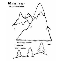 着色页: 山 (自然) #156733 - 免费可打印着色页