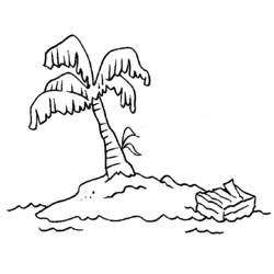 着色页: 棕榈 (自然) #161154 - 免费可打印着色页