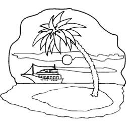 着色页: 棕榈 (自然) #161158 - 免费可打印着色页