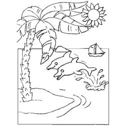 着色页: 棕榈 (自然) #161160 - 免费可打印着色页