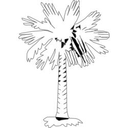 着色页: 棕榈 (自然) #161228 - 免费可打印着色页