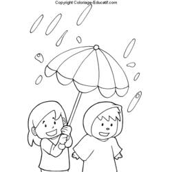 着色页: 雨 (自然) #158328 - 免费可打印着色页