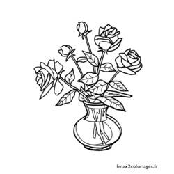 着色页: 玫瑰 (自然) #161995 - 免费可打印着色页