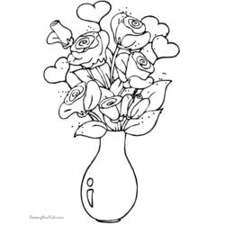 着色页: 玫瑰 (自然) #162021 - 免费可打印着色页