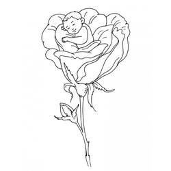 着色页: 玫瑰 (自然) #162037 - 免费可打印着色页