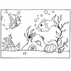 着色页: 海底 (自然) #160107 - 免费可打印着色页