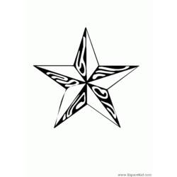 着色页: 星星 (自然) #155926 - 免费可打印着色页