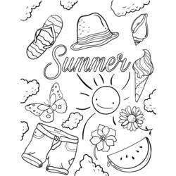 着色页: 夏季 (自然) #165122 - 免费可打印着色页