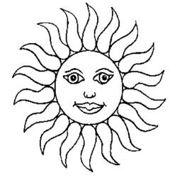 着色页: 太阳 (自然) #157910 - 免费可打印着色页