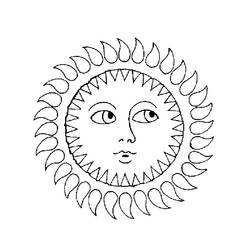 着色页: 太阳 (自然) #157941 - 免费可打印着色页