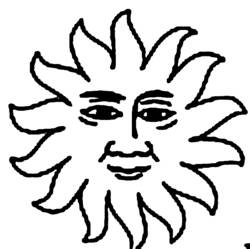 着色页: 太阳 (自然) #157946 - 免费可打印着色页