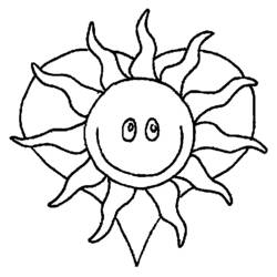 着色页: 太阳 (自然) #157979 - 免费可打印着色页
