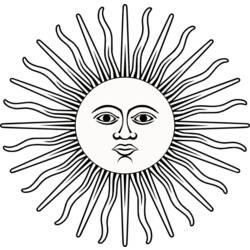 着色页: 太阳 (自然) #158007 - 免费可打印着色页
