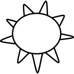 着色页: 太阳 (自然) #158021 - 免费可打印着色页
