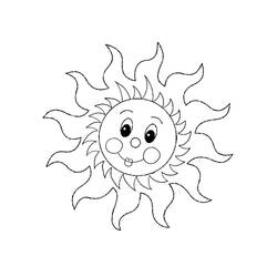 着色页: 太阳 (自然) #158082 - 免费可打印着色页