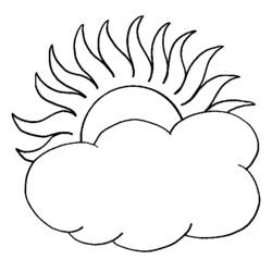 着色页: 太阳和云 (自然) #156169 - 免费可打印着色页