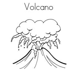 着色页: 火山 (自然) #166568 - 免费可打印着色页