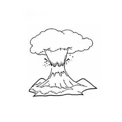 着色页: 火山 (自然) #166569 - 免费可打印着色页