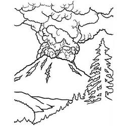 着色页: 火山 (自然) #166570 - 免费可打印着色页