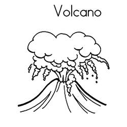 着色页: 火山 (自然) #166572 - 免费可打印着色页