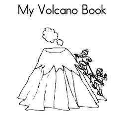着色页: 火山 (自然) #166631 - 免费可打印着色页