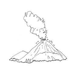 着色页: 火山 (自然) #166649 - 免费可打印着色页
