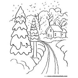 着色页: 冬季 (自然) #164512 - 免费可打印着色页