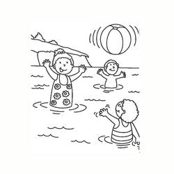 着色页: 沙滩球 (对象) #168920 - 免费可打印着色页