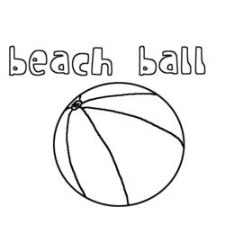 着色页: 沙滩球 (对象) #169180 - 免费可打印着色页