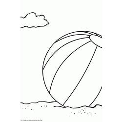 着色页: 沙滩球 (对象) #169184 - 免费可打印着色页