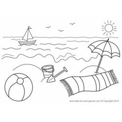 着色页: 沙滩球 (对象) #169256 - 免费可打印着色页
