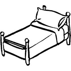 着色页: 床 (对象) #168109 - 免费可打印着色页